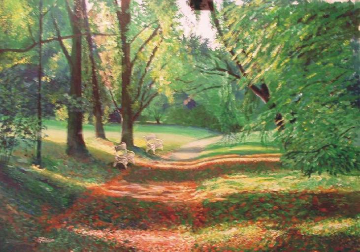 Sta a parkban-Walking in the park /50x70 cm